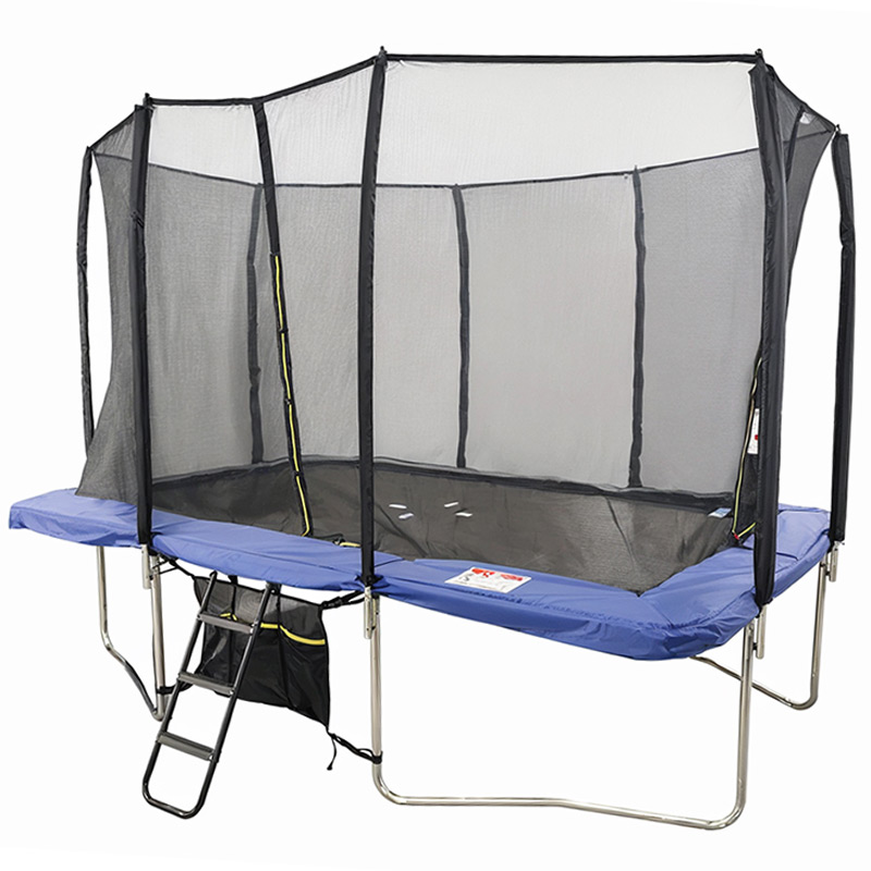 Big Air Extreme 9x14ft Rectangular Trampoline with Safety Enclosure Blue – Free Ladder & Shoe Tidy