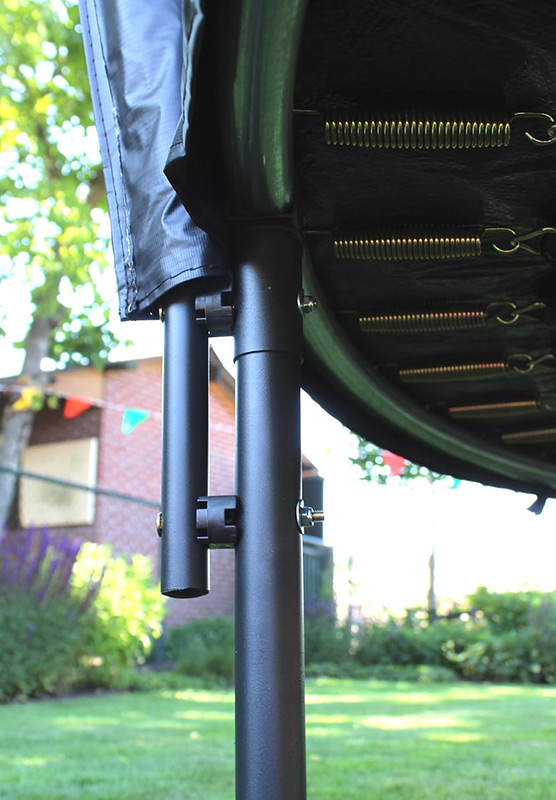 Air League Amigo 8ft Powder Coated Trampoline with Enclosure and Basketball Free Shoe Tidy & Ladder - Image 3