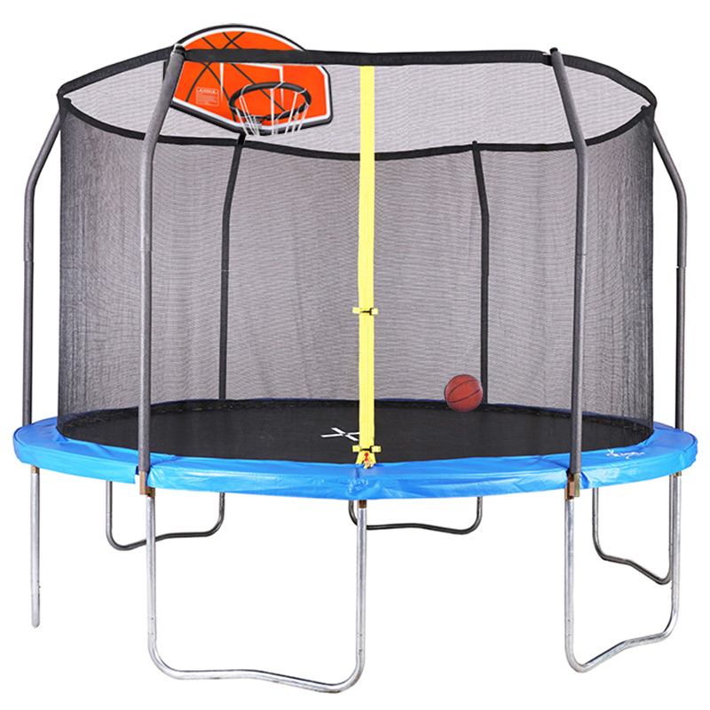 Big Air Universal 12ft Trampoline with Enclosure and Basketball Hoop