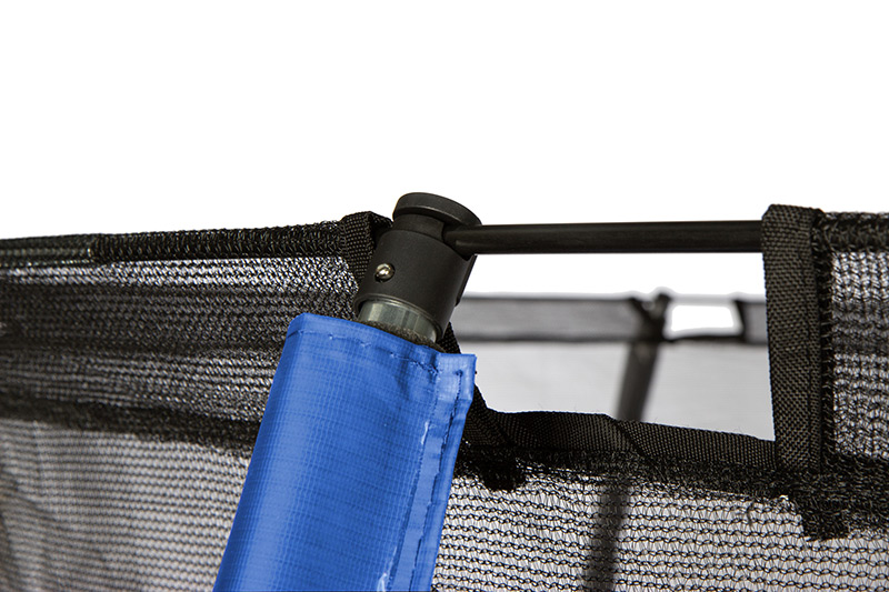 Air League Amigo 8ft Trampoline with Enclosure and Basketball Free Shoe Tidy & Ladder – Blue - Image 5