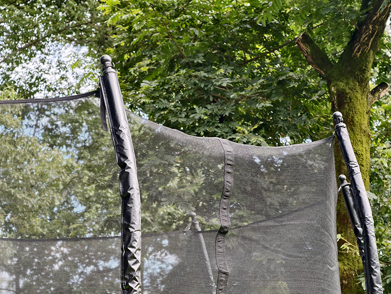 Big Air Bounce 8x12ft Rectangular Trampoline with Safety Enclosure Grey FREE Ladder & Basketball Game - Image 7
