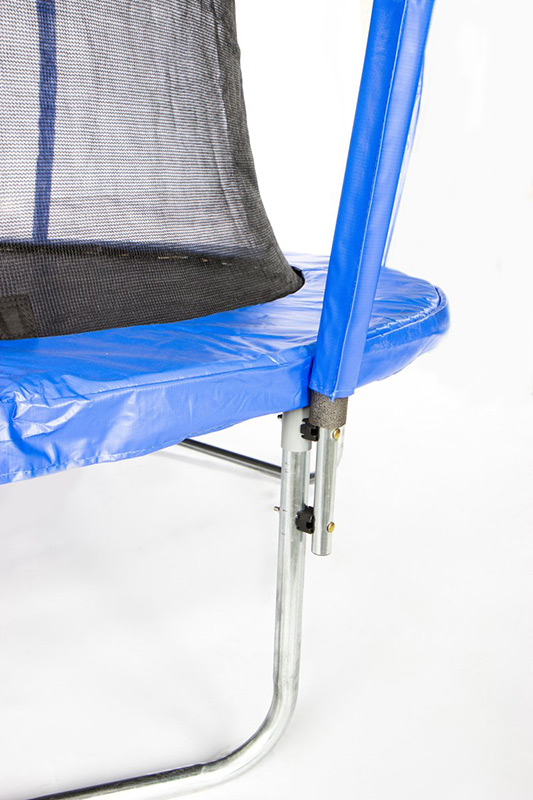 Air League Amigo 8ft Trampoline with Enclosure and Basketball Free Shoe Tidy & Ladder – Blue - Image 3