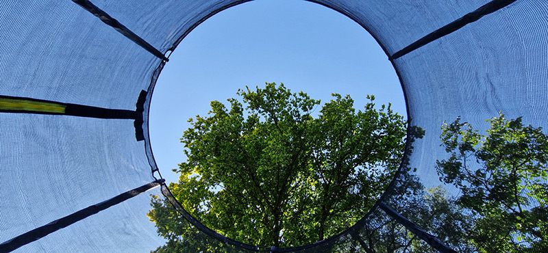 Air League Amigo 8ft Powder Coated Trampoline with Enclosure and Basketball Free Shoe Tidy & Ladder - Image 11