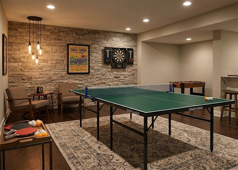 Air League Foldaway Indoor Table Tennis Table Green - Image 2